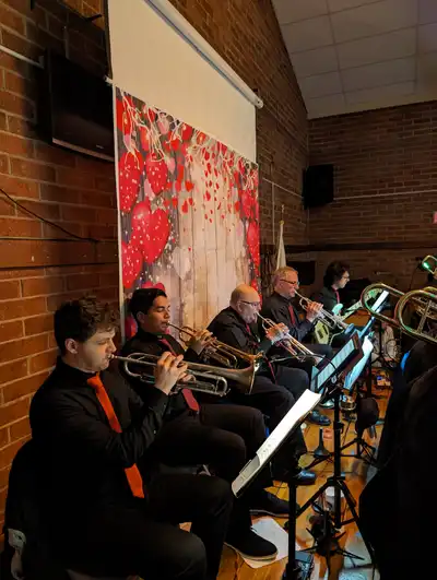 Las Pulgas trumpet section